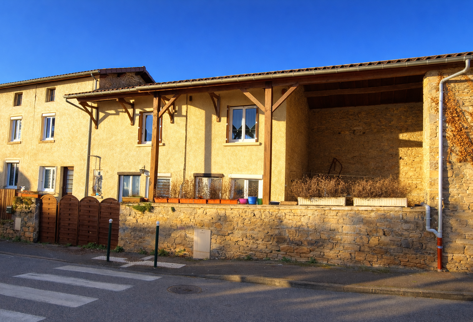 Maison double au centre de St Alban de Roche — photo 1