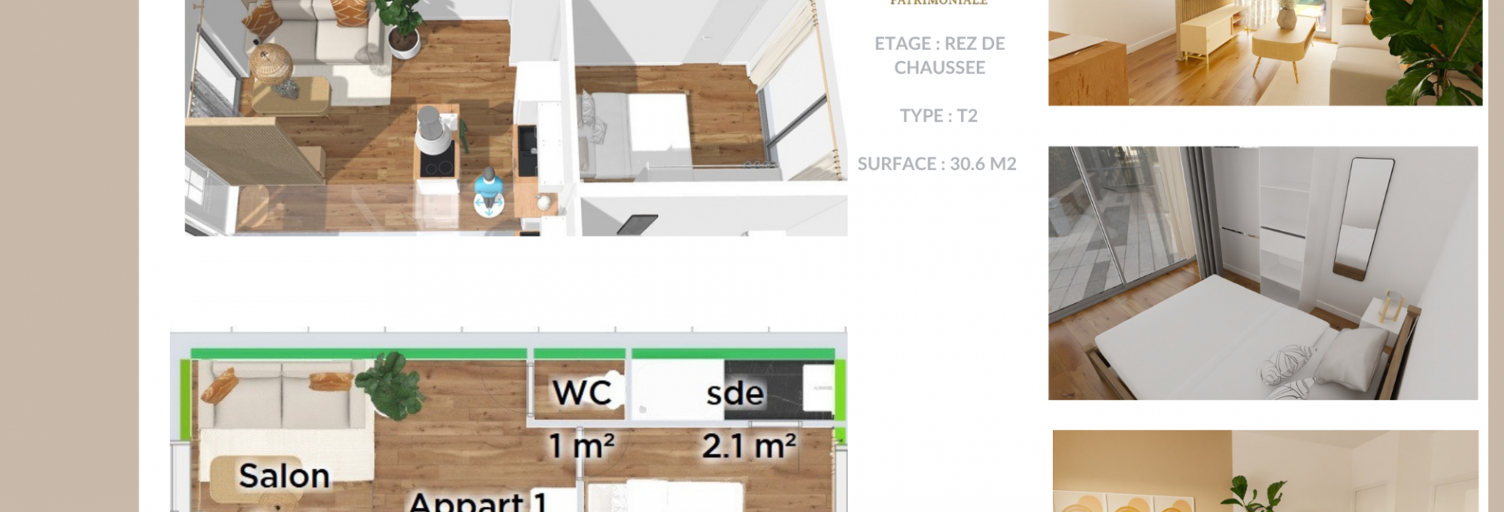 Appartement 2 Pièces 30 m² à vendre à Fougères (35300)