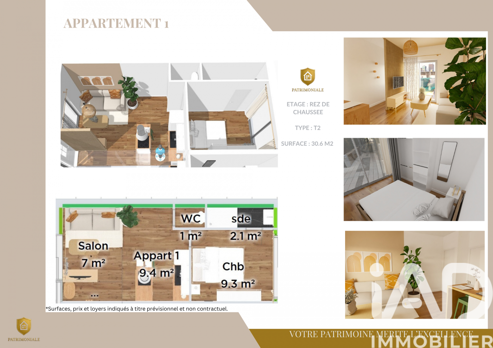 Appartement à vendre, 2 pièces, 30 m², Fougères