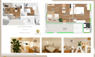 Appartement 2 Pièces 32 m² à vendre à Fougères (35300)