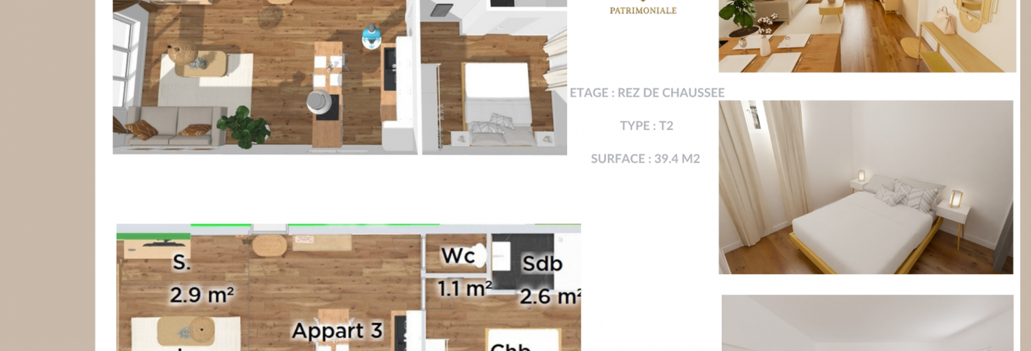 Appartement 2 Pièces 39 m² à vendre à Fougères (35300)