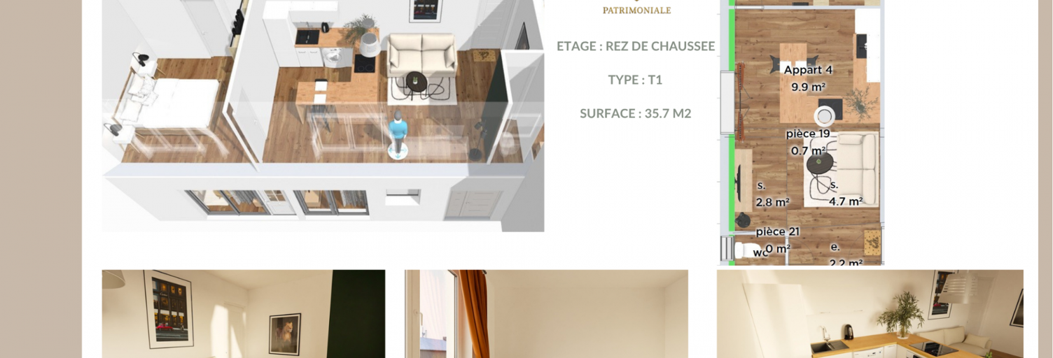 Appartement 2 Pièces 35 m² à vendre à Fougères (35300)