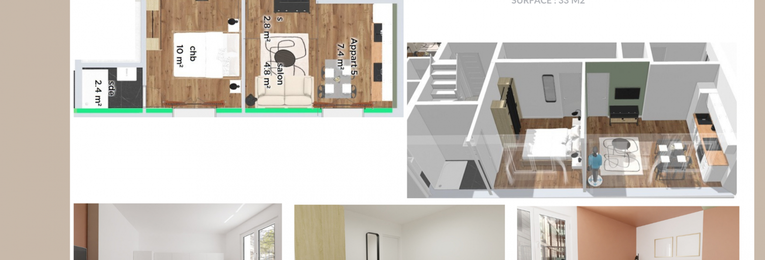 Appartement 2 Pièces 33 m² à vendre à Fougères (35300)