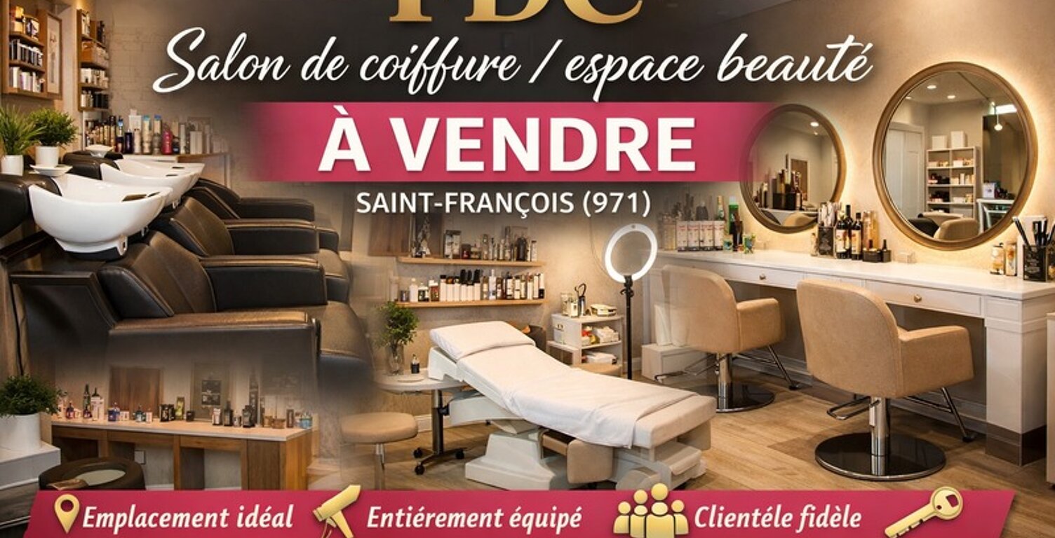 EN EXCLUSIVITE - A VENDRE FONDS DE COMMERCE SALON DE COIFFURE & ESPACE DE BEAUTE - SAINT-FRANÇOIS — photo 1