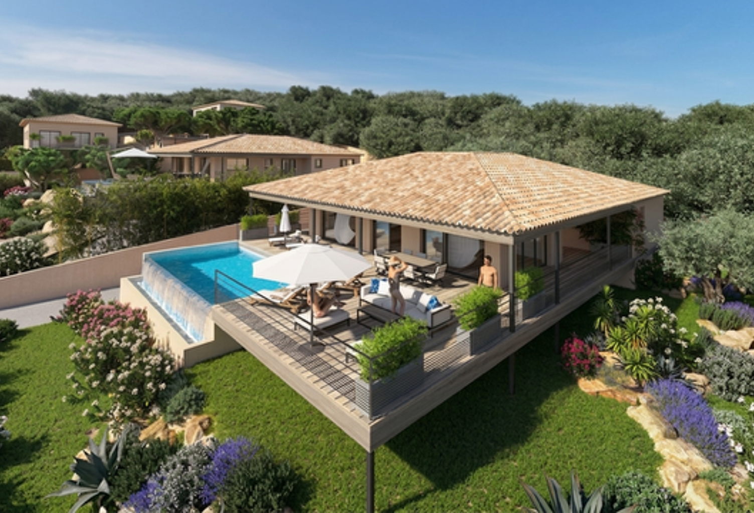Villa T5 vue mer avec piscine Sari-Solenzara — photo 1