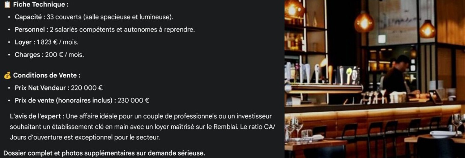 Commerce  120 m² à vendre à Les Sables-d'Olonne (85100)