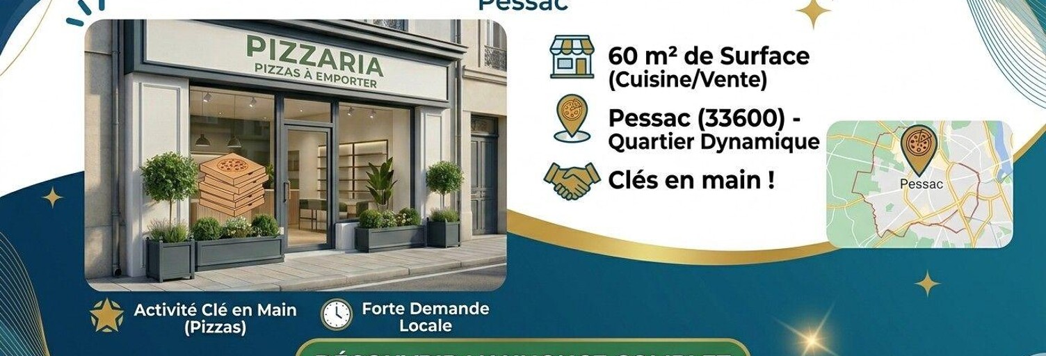 Commerce  60 m² à vendre à Pessac (33600)