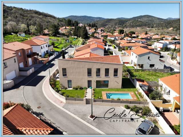 Maison d’architecte hors d’eau à personnaliser – 4 pièces – 123 m² – Terrain 347 m² piscinable – Céret 66400 — photo du bien