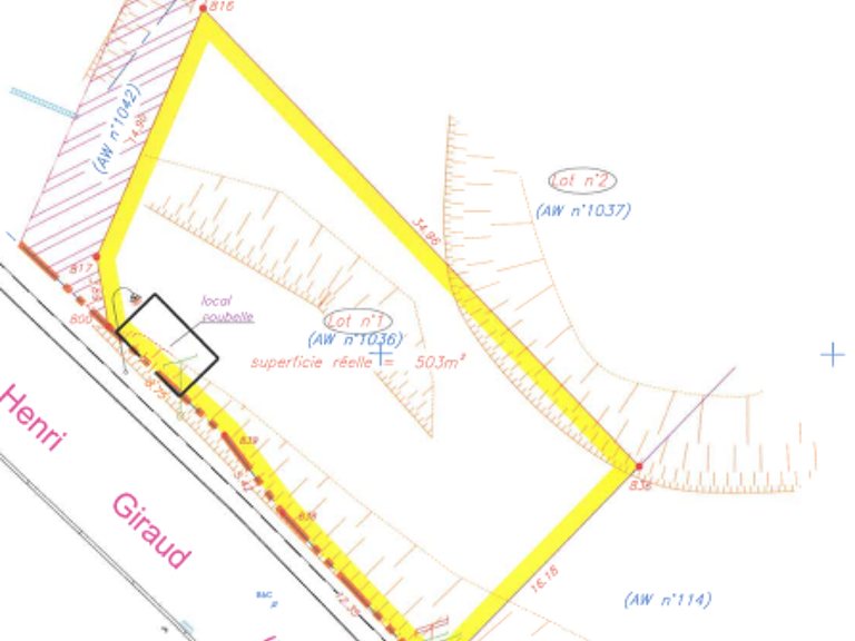 Vente Terrain à bâtir 503 m&sup2; — photo 1