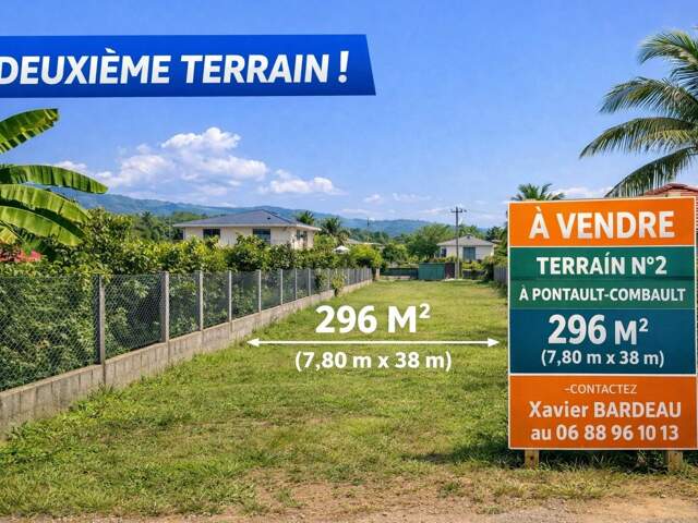 Terrain à Batir de 296m²  Parcelle voisine disponible — photo du bien