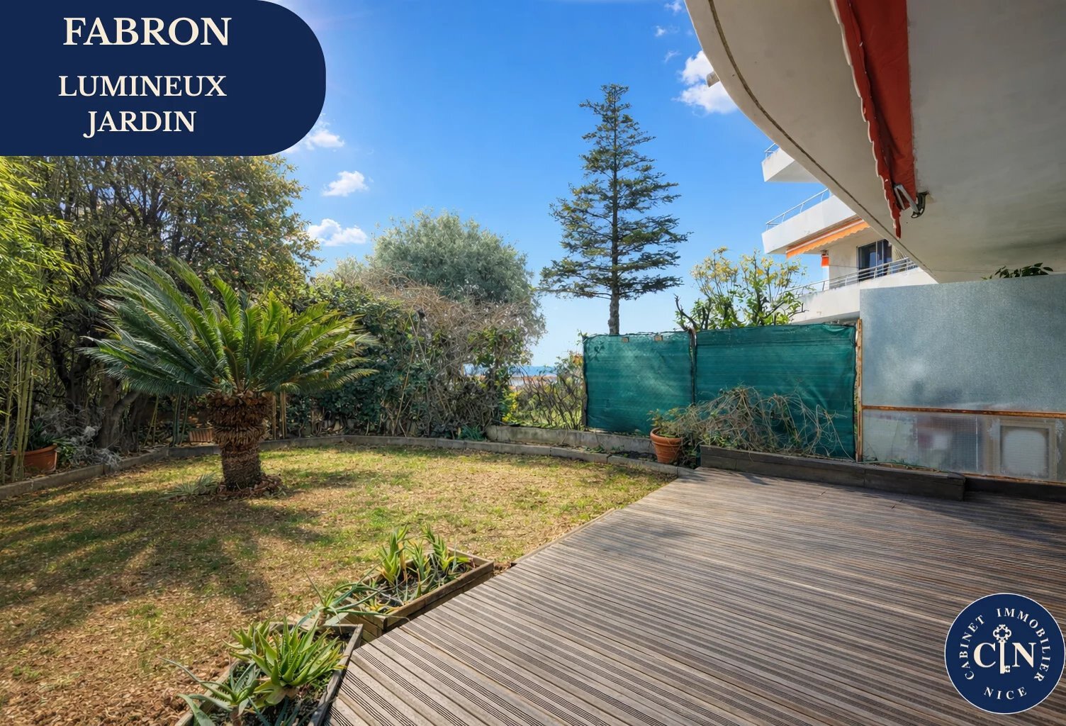 4 Pièces – Rez-de-jardin – Grand extérieur – Fabron — photo 1