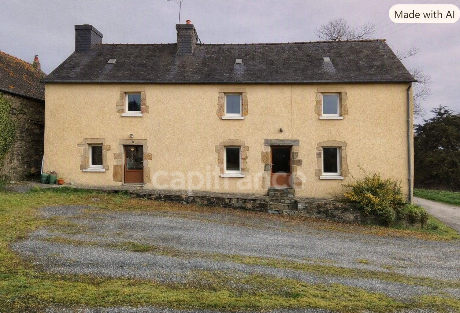 Corps de ferme de 333 m2 au total avec vie de plain pied possible, dépendances et situé idéalement entre Rostrenen et Carhaix — photo 1