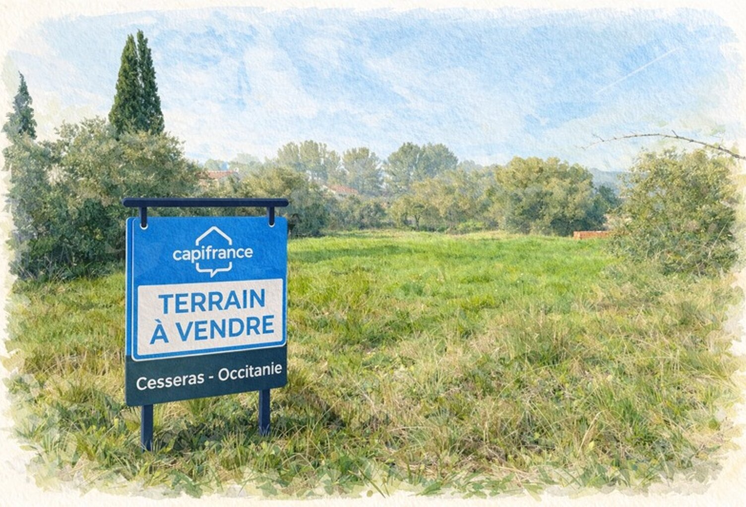 Terrain de 3 730 m² avec potentiel de construction – Réseaux à proximité – Cesseras — photo 1