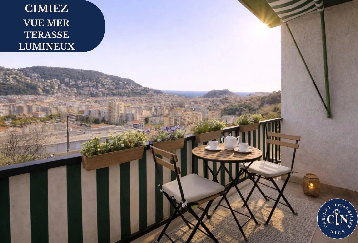 3 Pièces – Terrasse – Vue panoramique – Cimiez — photo 1