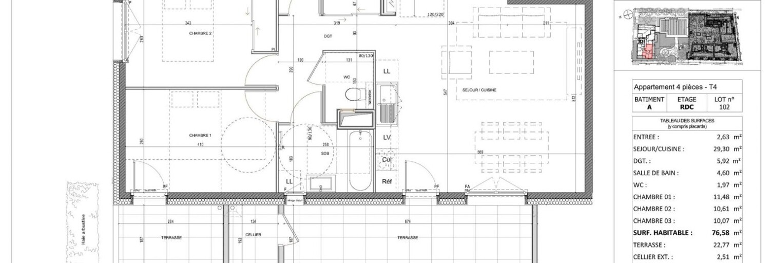 Appartement 4 Pièces 76 m² à vendre à Annecy (74000)