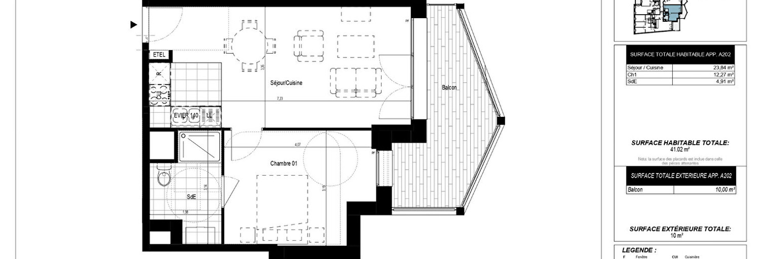 Appartement 2 Pièces 41 m² à vendre à Aubervilliers (93300)