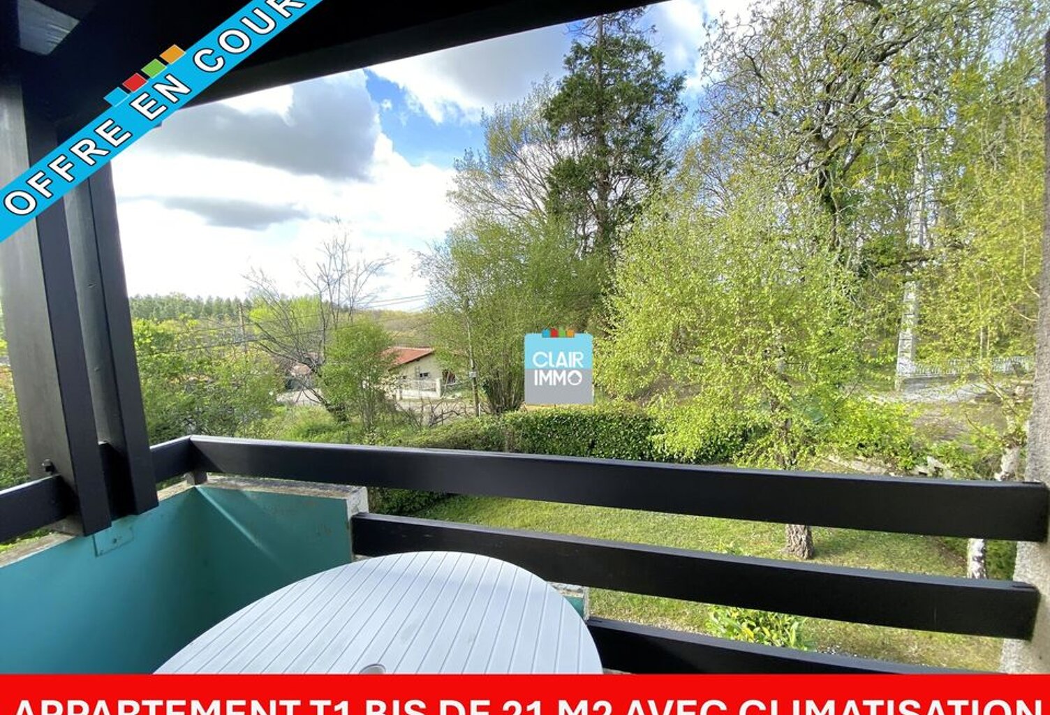 Barbotan-les-Thermes  T1 bis meublé 21m²  Balcon, Parking — photo 1