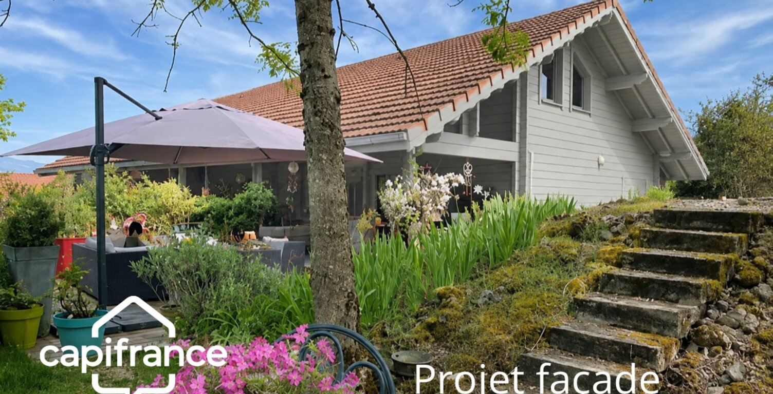 01300 CUZIEU MAISON BOIS MASSIF TYPE CHALET, 146 m² ,PLAIN-PIED TERRASSE, GARAGE,PISCINE, TERRAIN 1100 M2 — photo 1