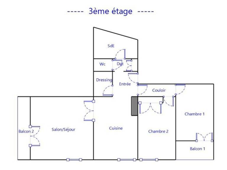 Le Chambon Feugerolles 42500 appartement de 87m² 2 chambres au 3ème étage sur 3, CAVE ET GARAGE — photo 1