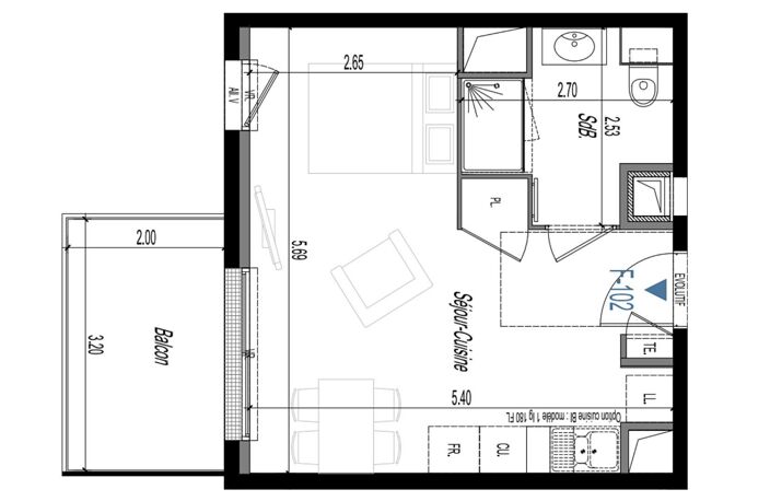 Vente Appartement 1 pièce — photo 3