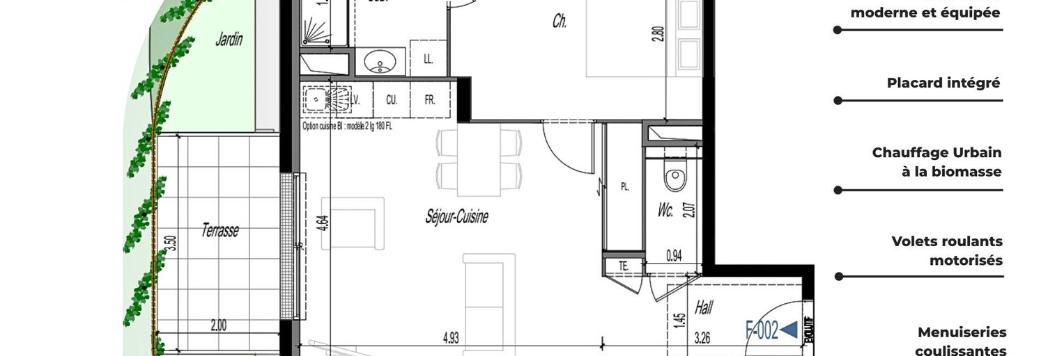 Appartement 2 Pièces 45 m² à vendre à Clermont-Ferrand (63100)