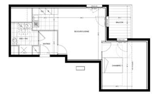 Appartement 2 Pièces 48 m² à vendre à Saint-Pierre-du-Perray (91280)