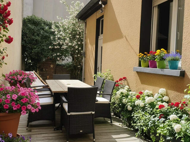 À Reims à 10mn à pied de la gare centre et du centre ville , maison familiale avec extérieur — photo du bien