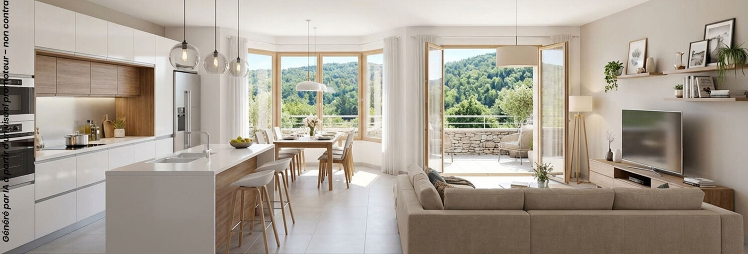 Appartement neuf T2, T3 Pièce 40 à 60 m² à vendre à Noyarey (38360)