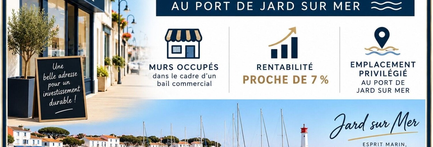 Commerce 2 Pièces 47 m² à vendre à Jard-sur-Mer (85520)