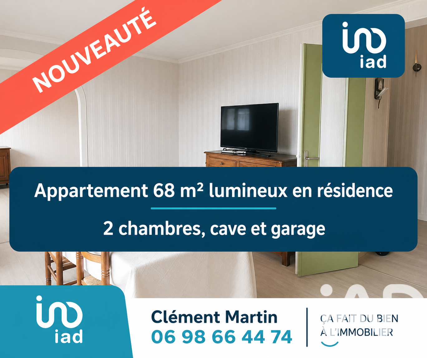 Appartement à vendre, 3 pièces, 68 m², Châteauroux