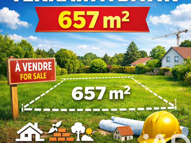Vente Terrain à bâtir 657 m&sup2; — photo du bien