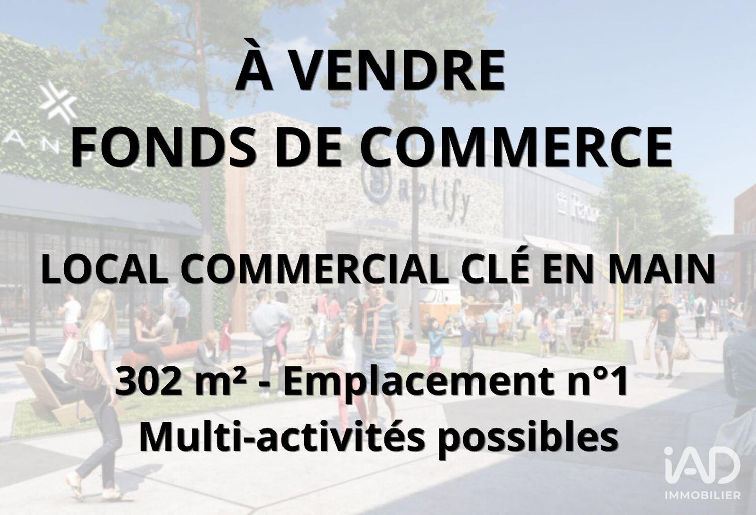 Vente Boutique/Local commercial 302 m&sup2; — photo 1