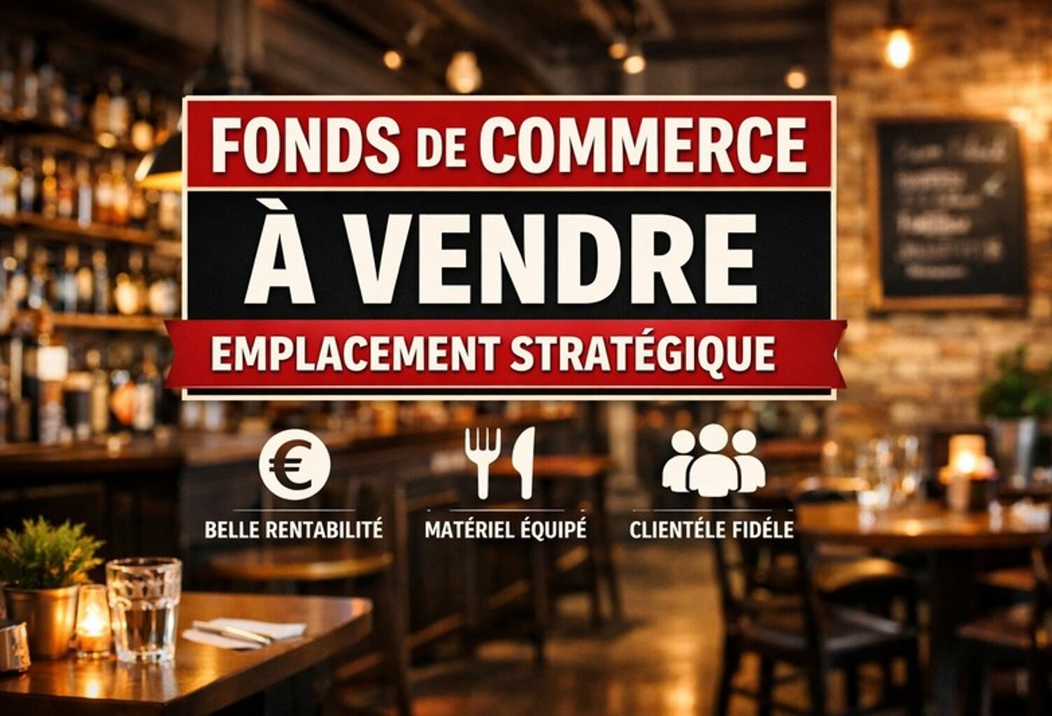 FONDS DE COMMERCE – HÔTEL / RESTAURATION – EMPLACEMENT N°1 — photo 1