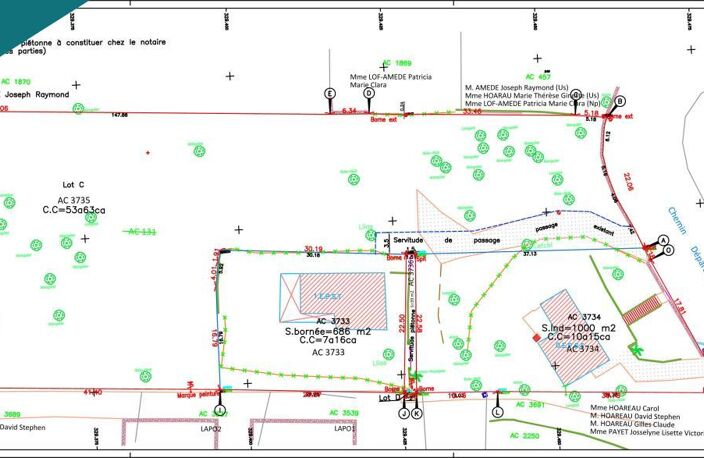 Terrain constructible pour PROMETEUR  Vue mer & montagne  Ravine à Malheur (Atlitude entre 320 et 350 m) — photo 3