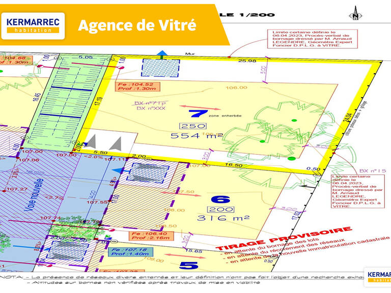 A VENDRE Terrain constructible viabilisé à Vitre 550 m² - 130 747  HAI — photo 1