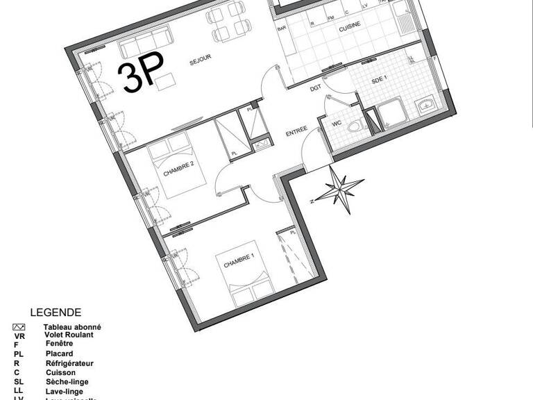 Vente Appartement 3 pièces — photo 1