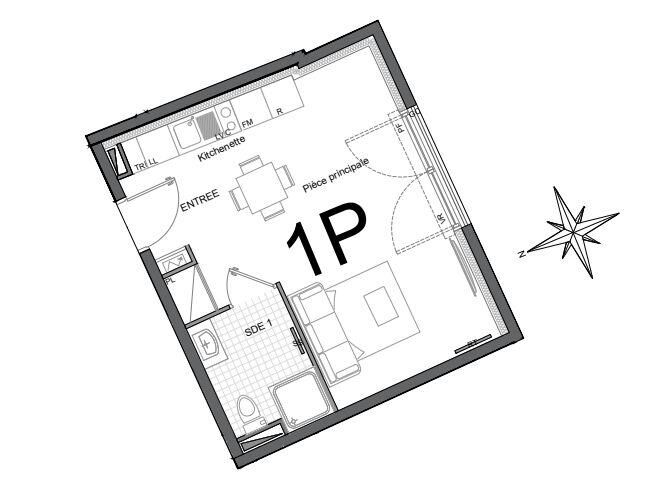 Trilport - 28m² - 1p.