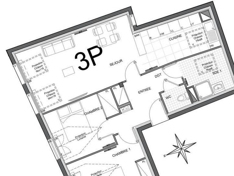 Vente Appartement 3 pièces — photo 1