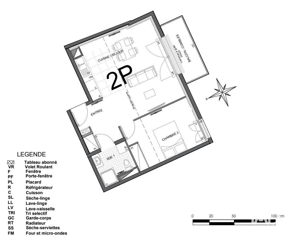 Trilport - 46m² - 2p.