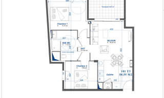 Appartement 3 Pièces 58 m² à vendre à Toulon (83100)