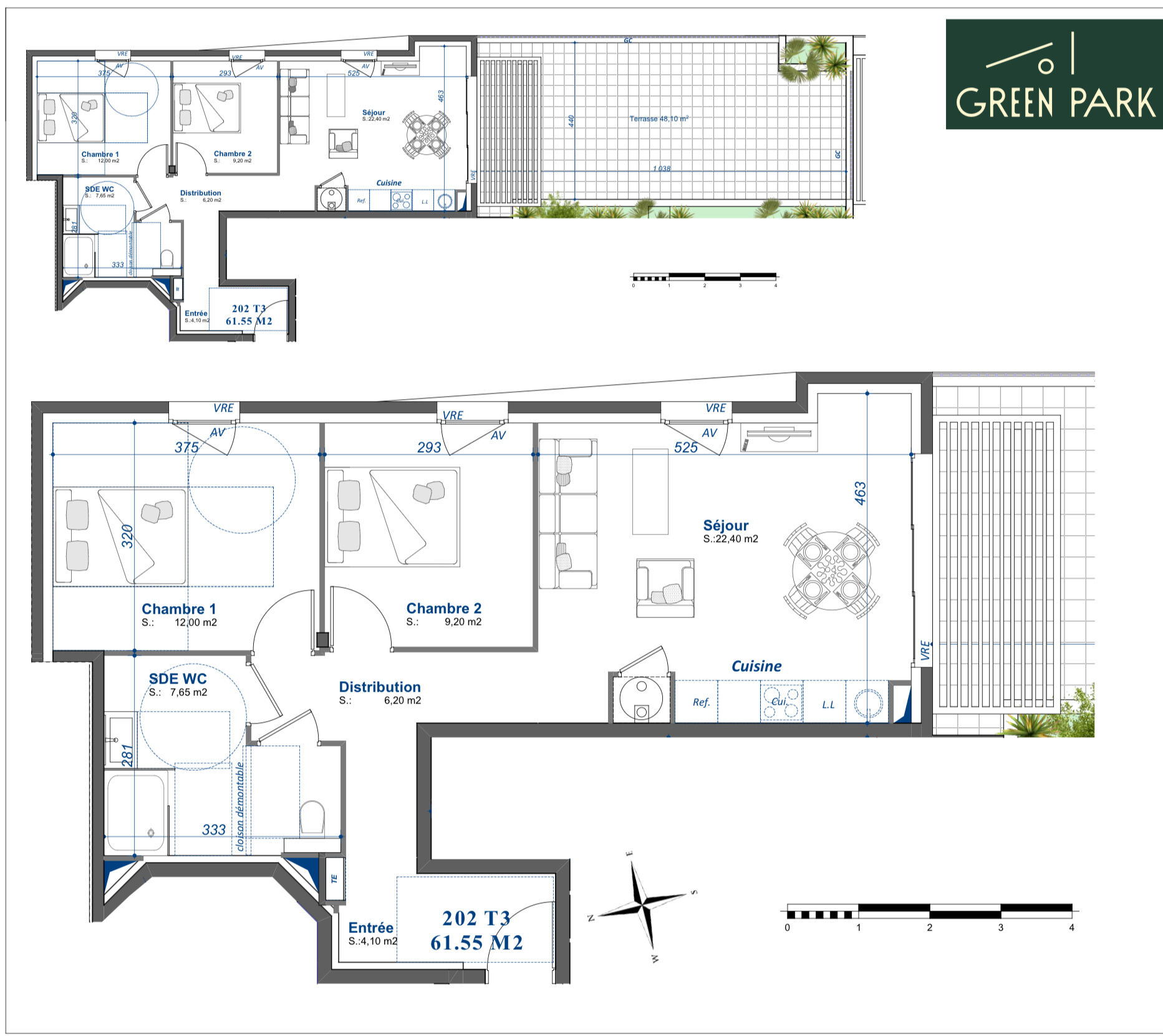 Appartement  T3 à vendre Toulon 83100