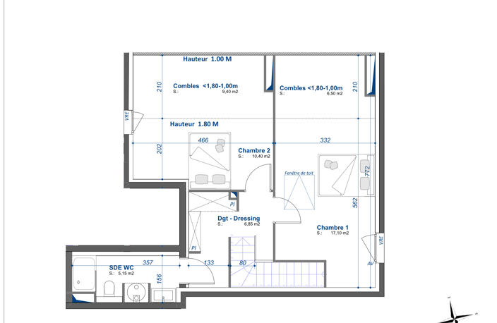T3 DUPLEX 71m2, terrasse 60m2, garage double — photo 2