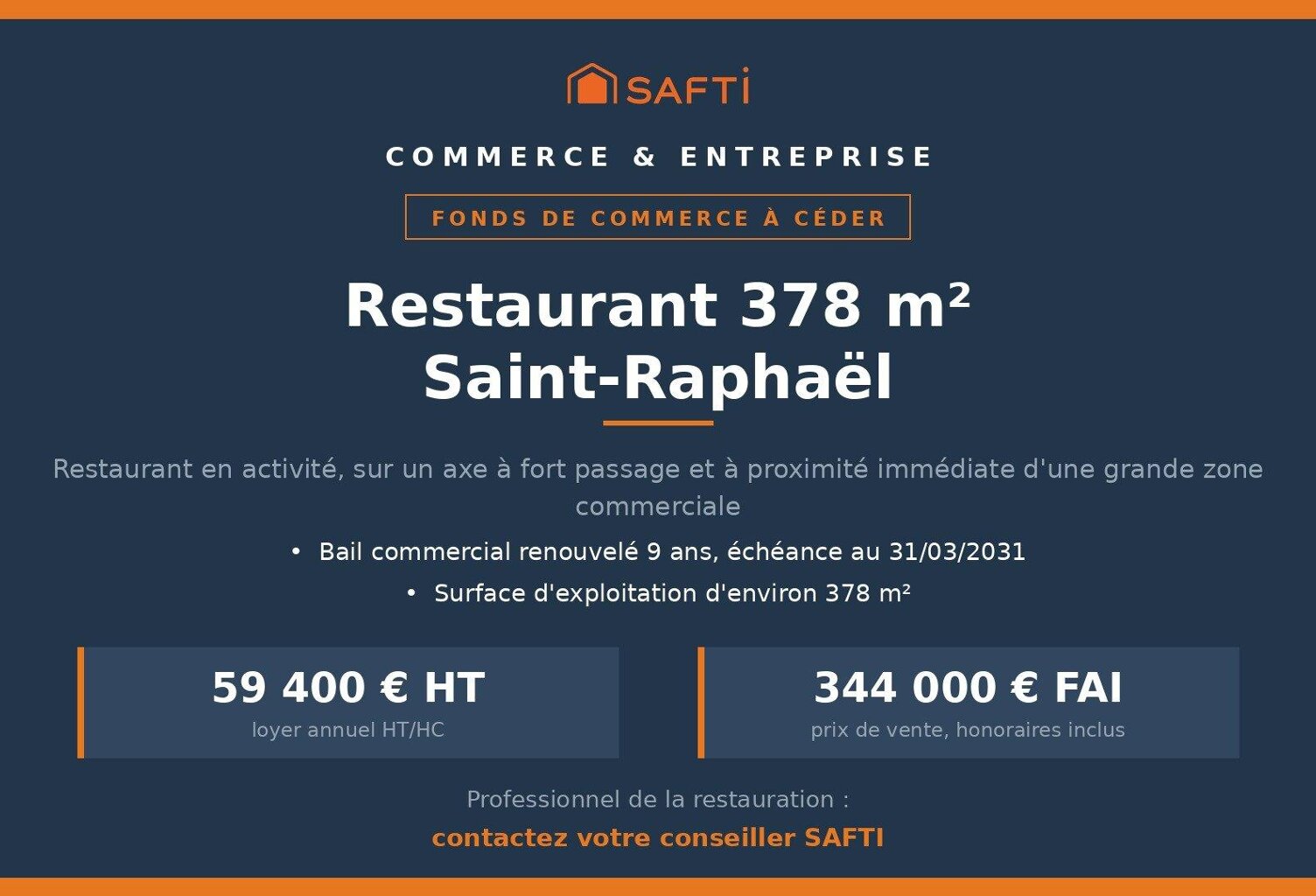 Restaurant 378 m² à reprendre à Saint-Raphaël — photo 1