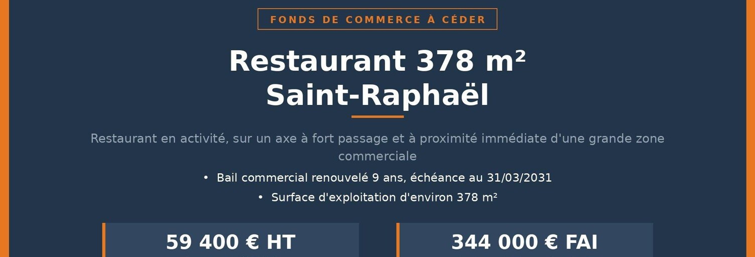 Commerce  420 m² à vendre à Saint-Raphaël (83700)