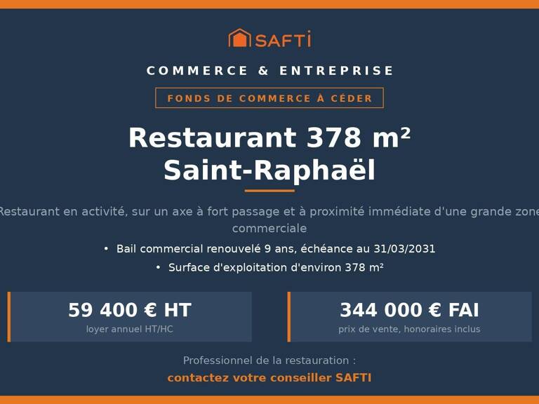 Restaurant 378 m² à reprendre à Saint-Raphaël — photo 1