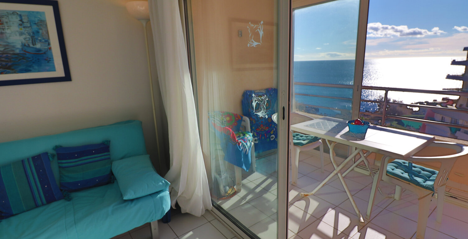 A VENDRE 2 PIECES CABINE 32M2 VUE SUR MER A LA CORNICHE A SE — photo 1
