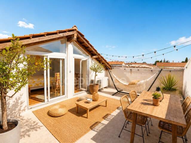 Maison d'architecte avec 3 chambres, toit terrasse, très belles prestations à vendre à Mauguio (34130) — photo du bien