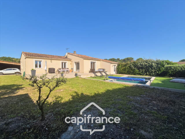 Maison à vendre 5 pièces 123m-ROQUEMAURE (30), piscine, sans vis-à-vis- terrain 900m² — photo du bien