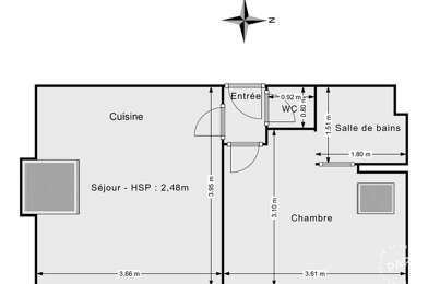 Appartement 2 pièces 89000 €
