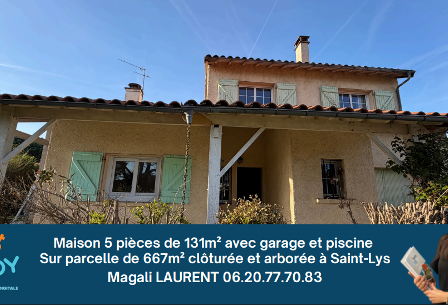 Maison 5 pièces de 131m2 avec garage et piscine sur parcelle — photo 1